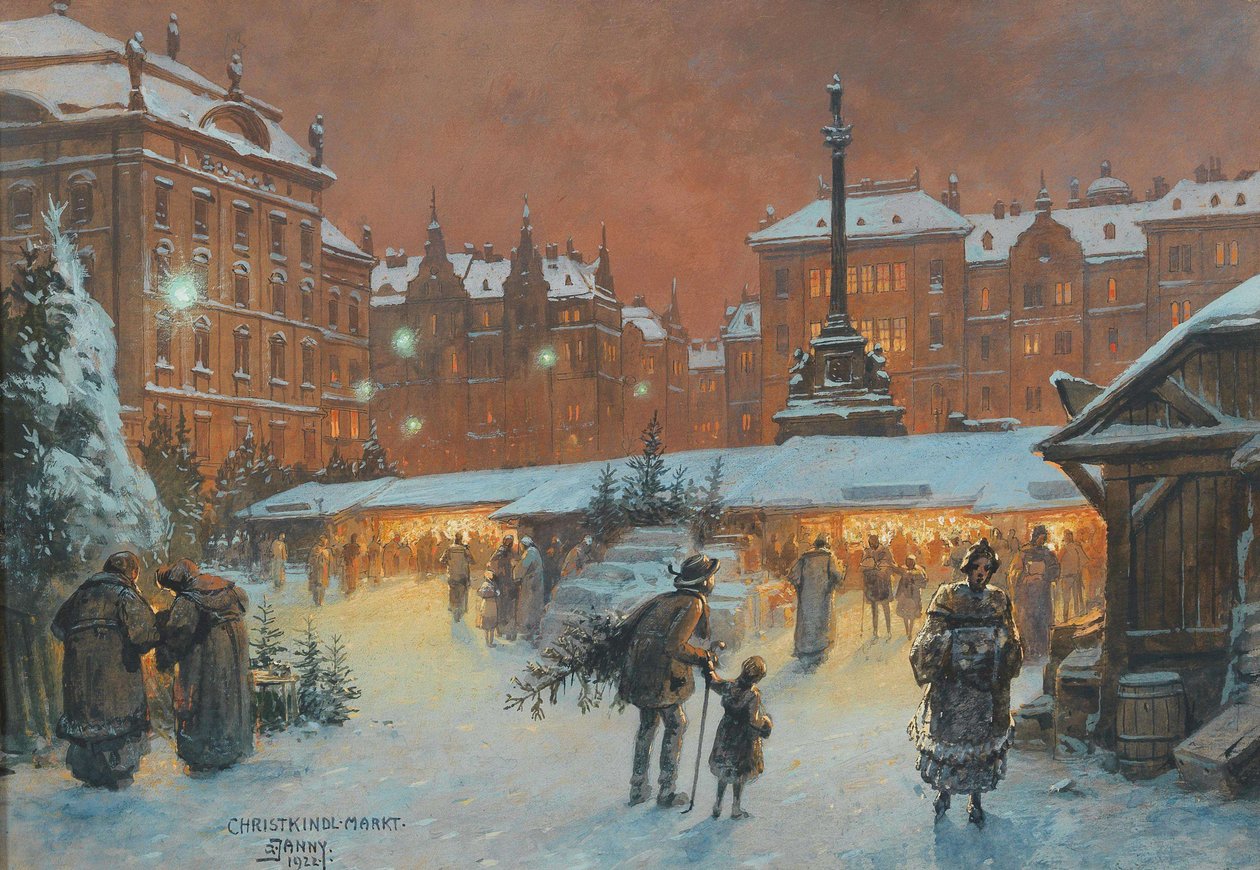 Vánoční trh, 1922. od Georg Janny