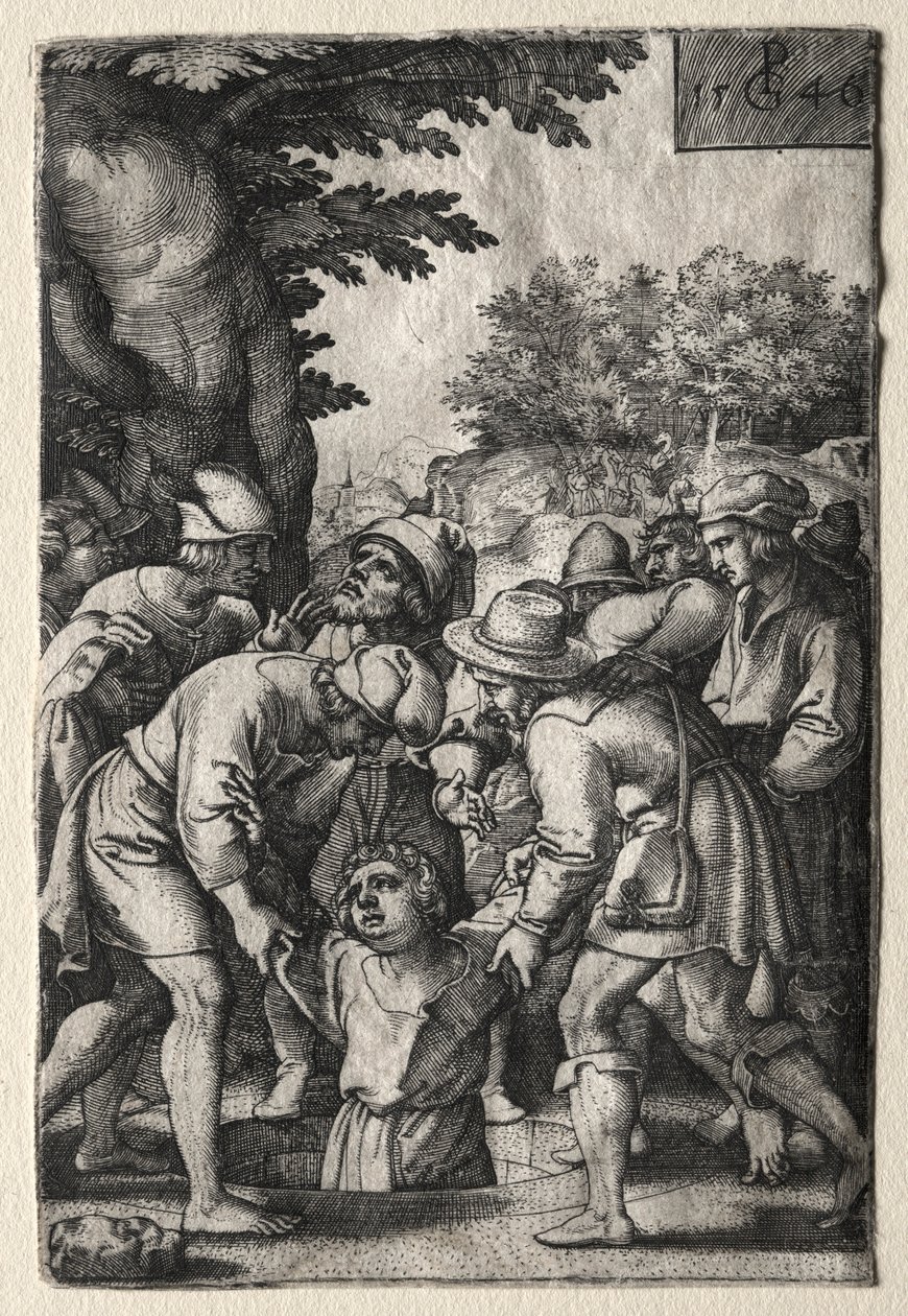 Joseph Spuštěn do studny, 1546. od Georg Pencz
