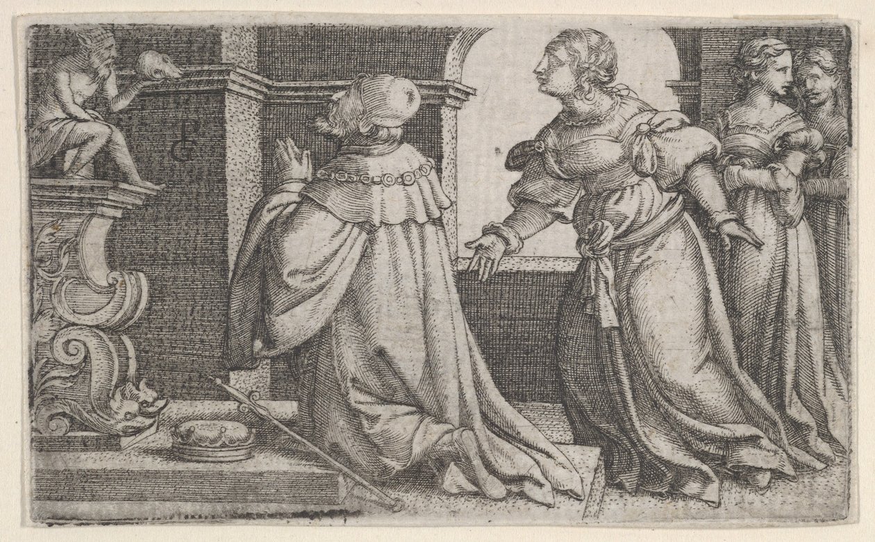 Šalomoun uctívající idoly. od Georg Pencz
