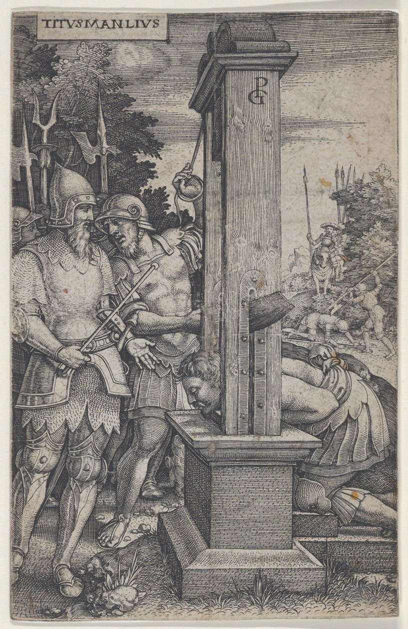 Titus Manlius, z římských hrdinů, 1535. od Georg Pencz