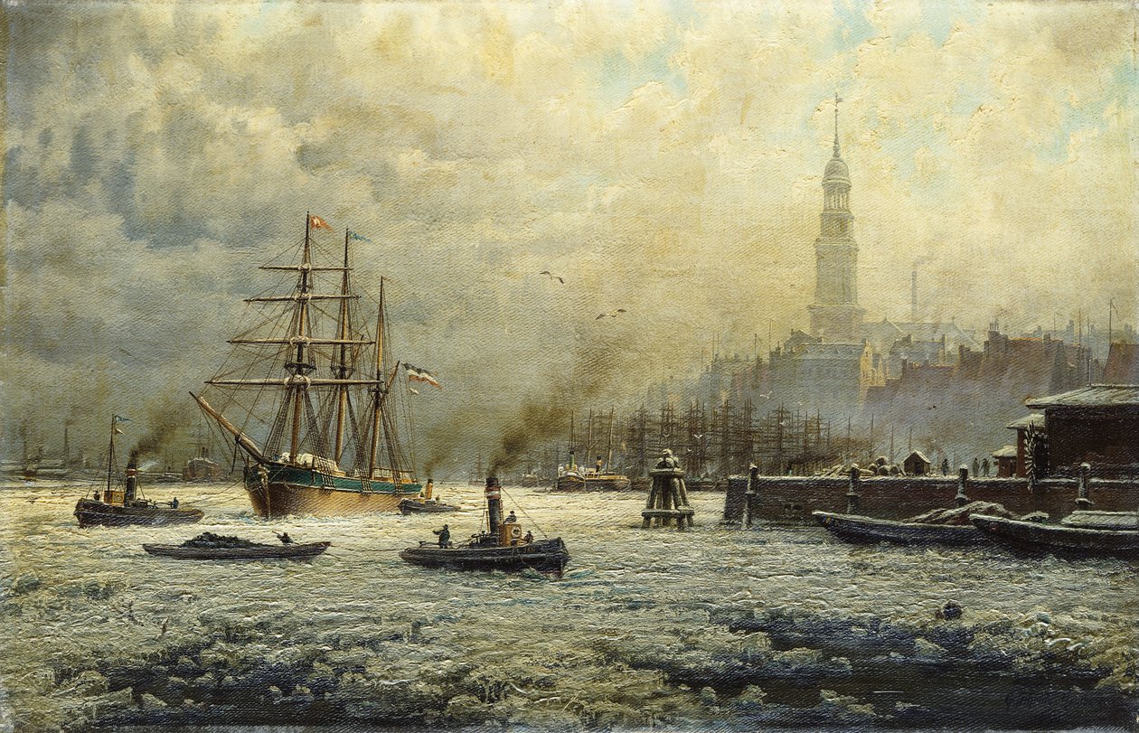 Přístav Hamburk, 1893 od Georg Schmitz
