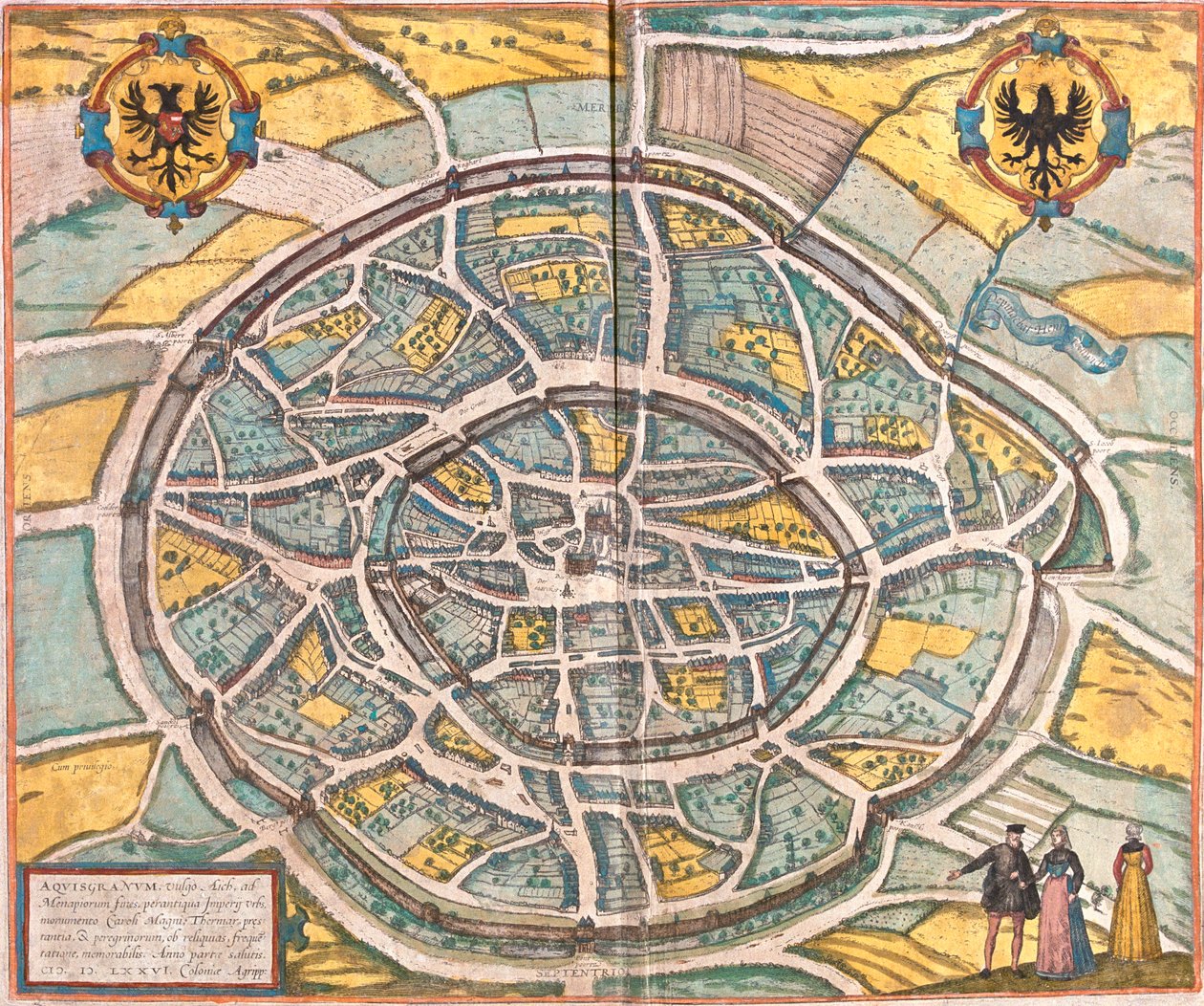 Cáchy, Německo od Georg and Hogenberg Franz (1535 90) Braun