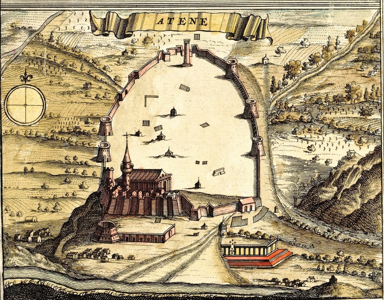 Atény, Řecko od Georg and Hogenberg Franz (1535 90) Braun