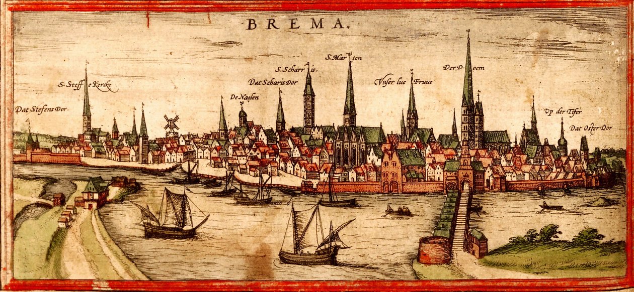Brémy od Georg and Hogenberg Franz (1535 90) Braun