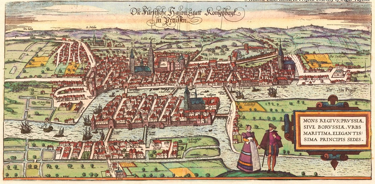Kaliningrad, Rusko od Georg and Hogenberg Franz (1535 90) Braun