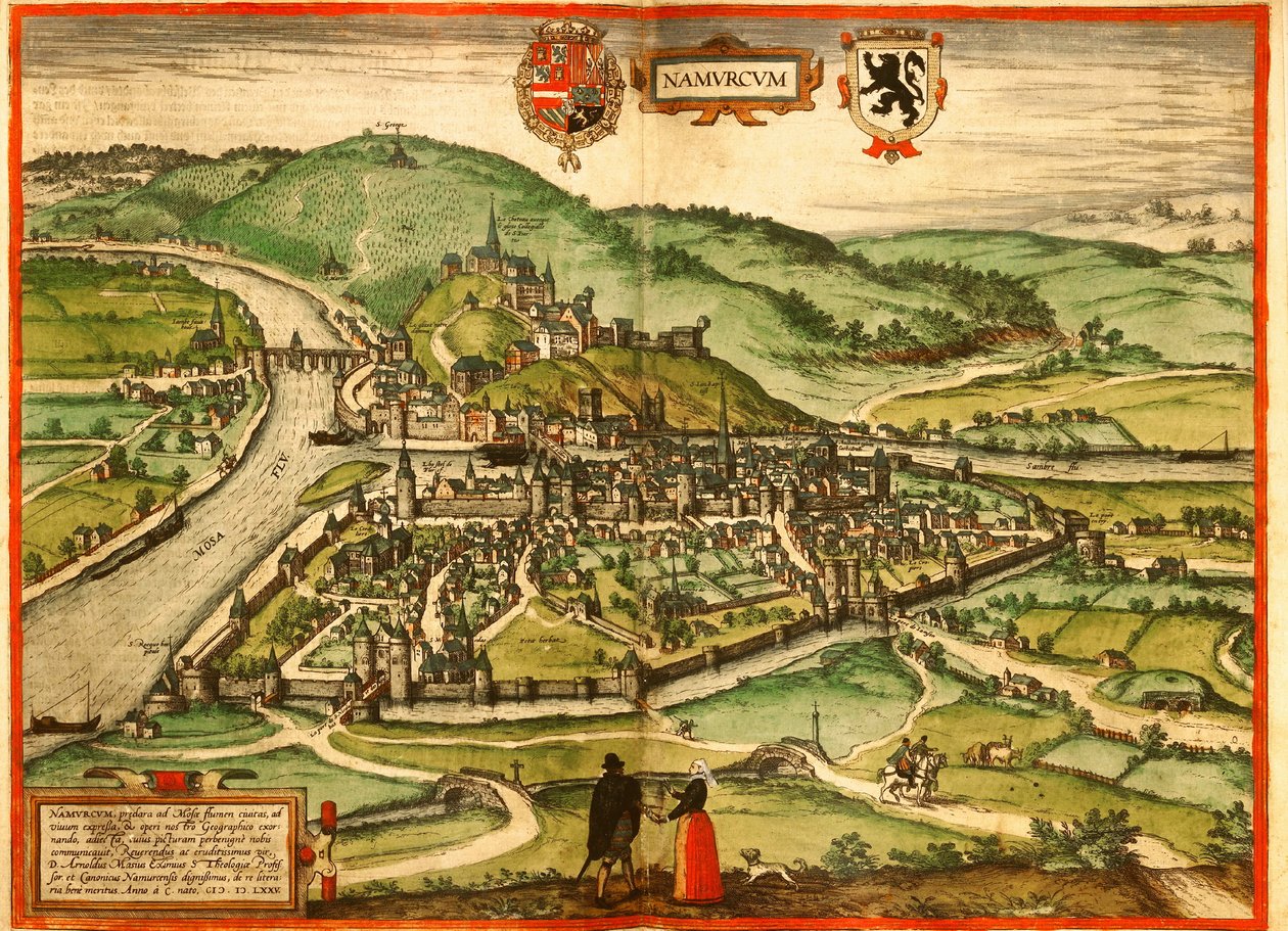 Namur, Belgie od Georg and Hogenberg Franz (1535 90) Braun
