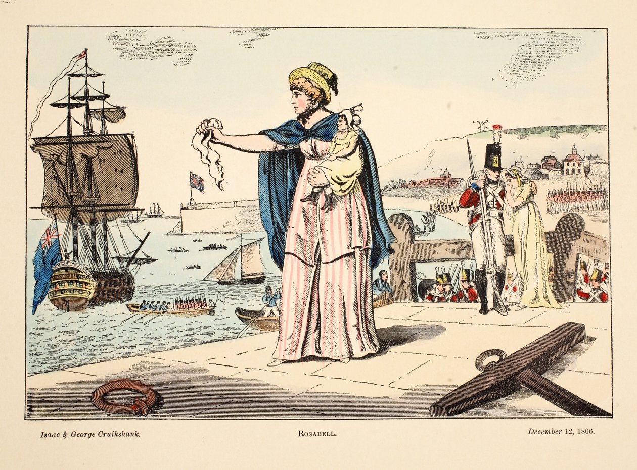 Rosabell, hospoda. 1806 (ručně kolorovaná rytina) od Isaac, Robert and George Cruikshank