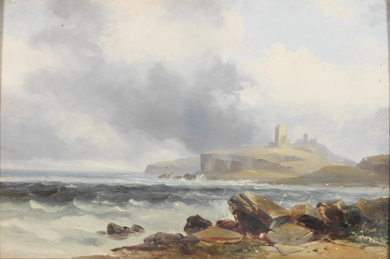 hrad Dunstanburgh od George Balmer