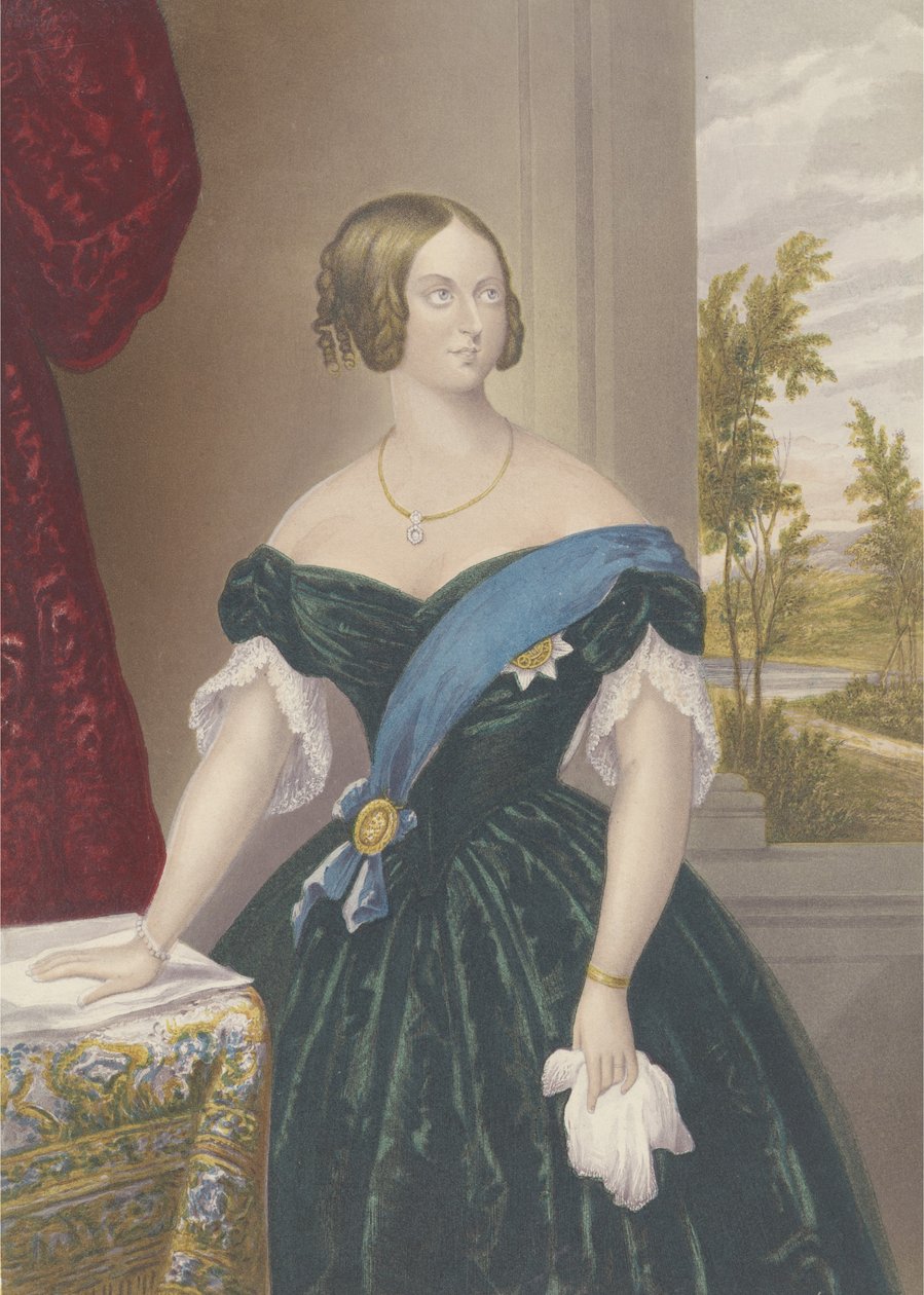 Královna Viktorie, kolem roku 1860 (akvatinta) od George Baxter