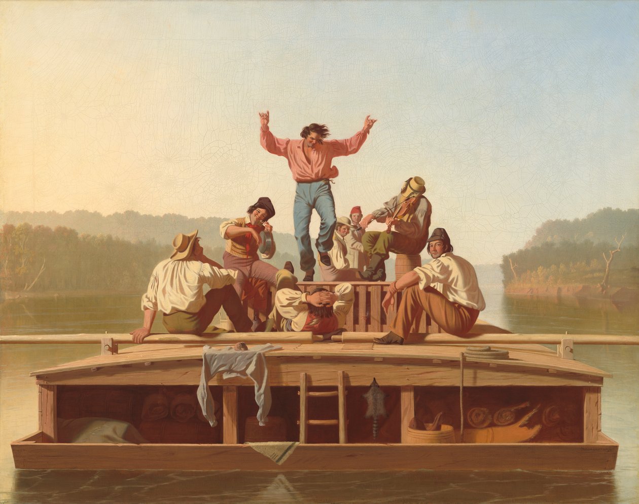 Jolly Flatboatmen od George Caleb Bingham