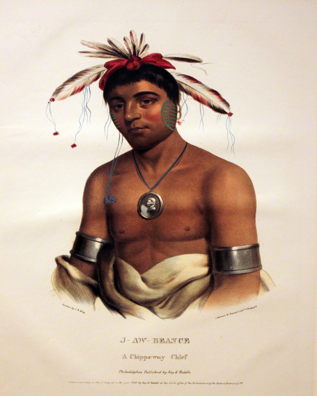 Chippeway Chief J-Aw-Beance od George Catlin
