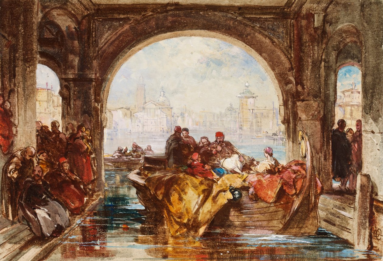 Dóžecí brána v Benátkách, cca 1830 od George Cattermole
