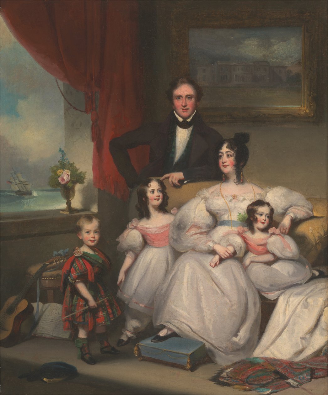 Anglická rodina v Macau od George Chinnery