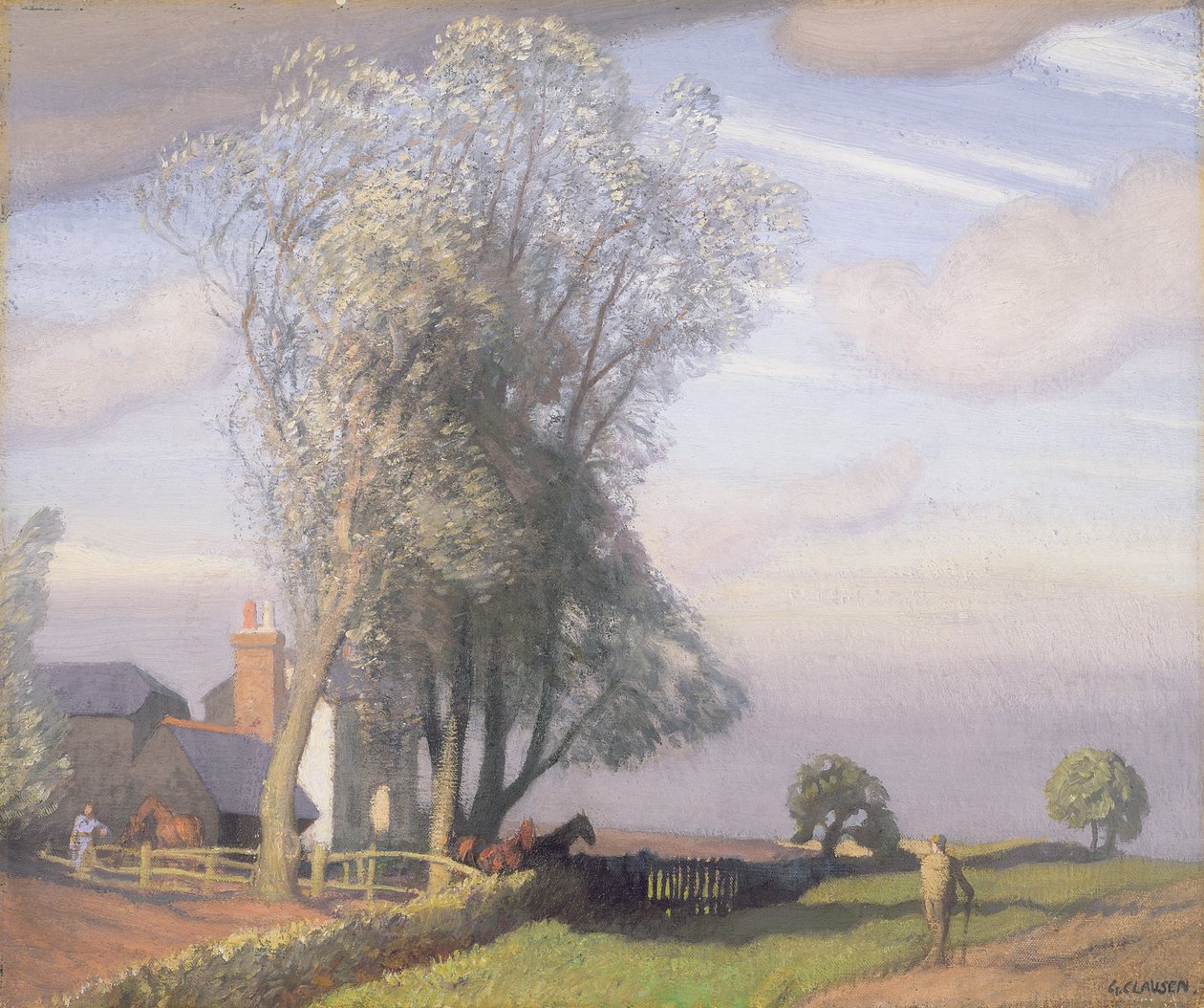 Farma Willow Tree Farm, kolem roku 1928 od George Clausen