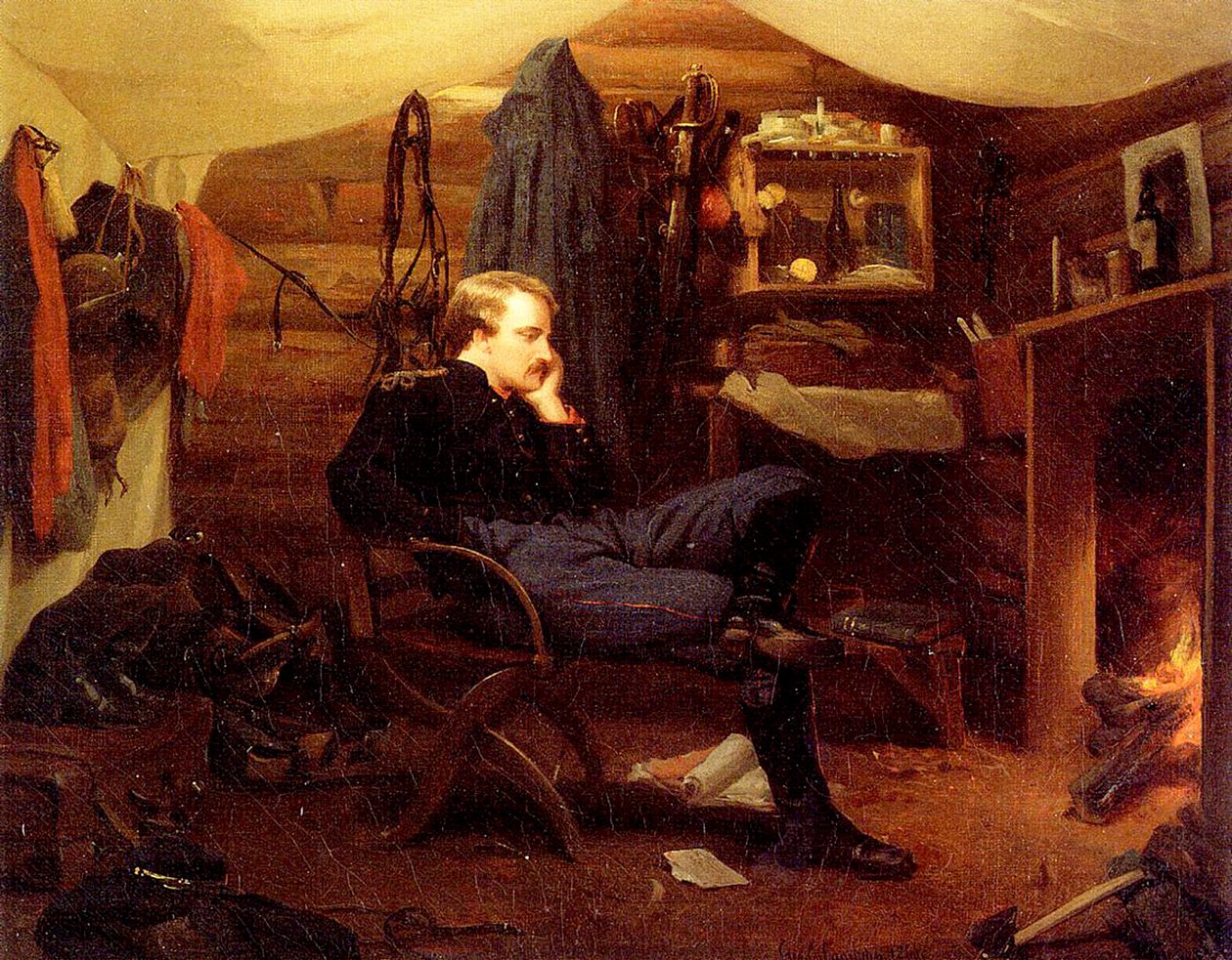 Winter Quarters ve Virginii, armáda Potomac, 1866 od George Cochran Lambdin
