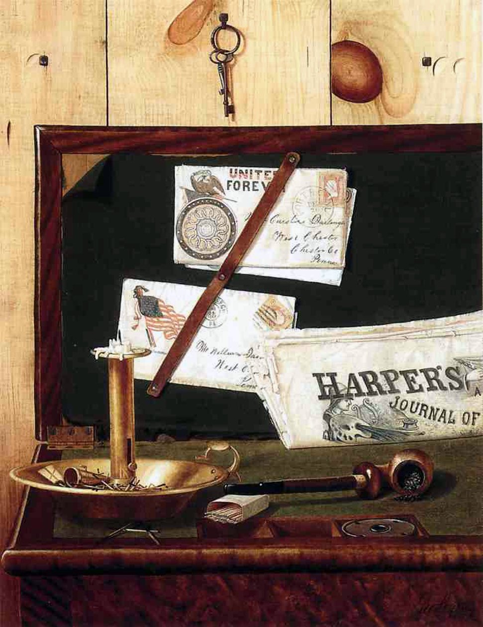 Zátiší trompe loeil, 1892 od George Cope