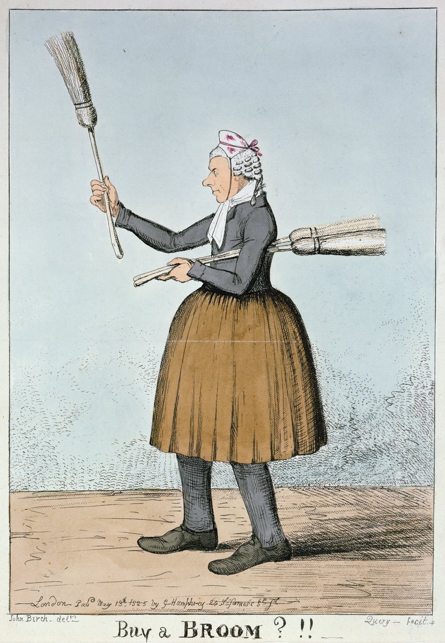 Kup si koště!!, 1825 (barevný lept) od George Cruikshank