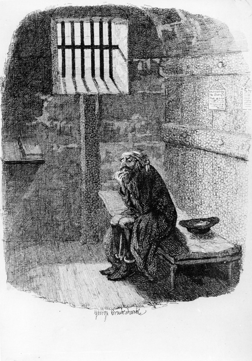 Fagin in the Condemned Cell, ilustrace z 