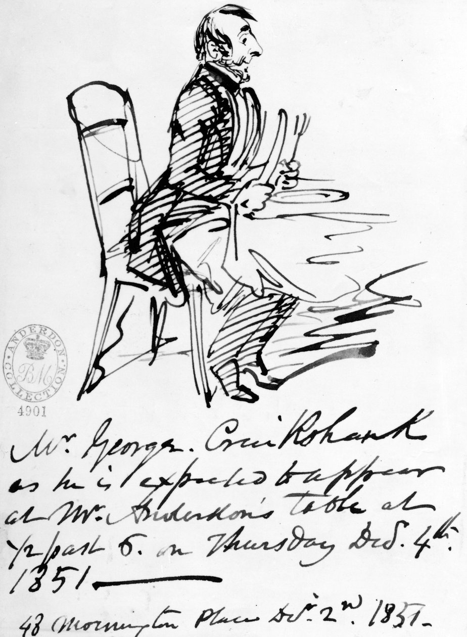 Připraveno k večeři, (kresba) od George Cruikshank