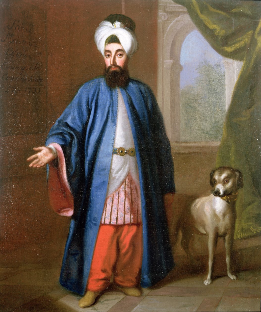 Portrét Sahida Mehemeta Effendiho vyslance u švédského dvora, 1733 od George Engelhardt Schroeder