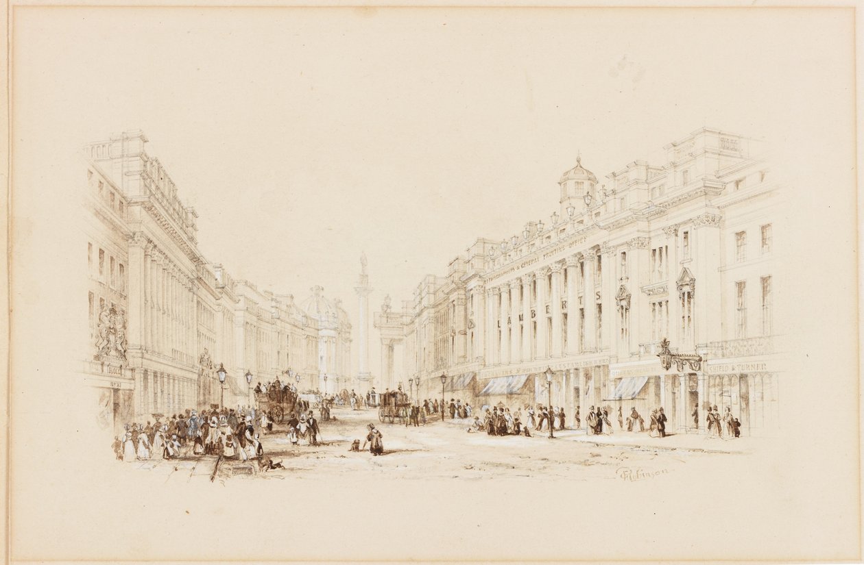 Gray Street, Newcastle (barva karoserie na papíře) od George Finlay Robinson