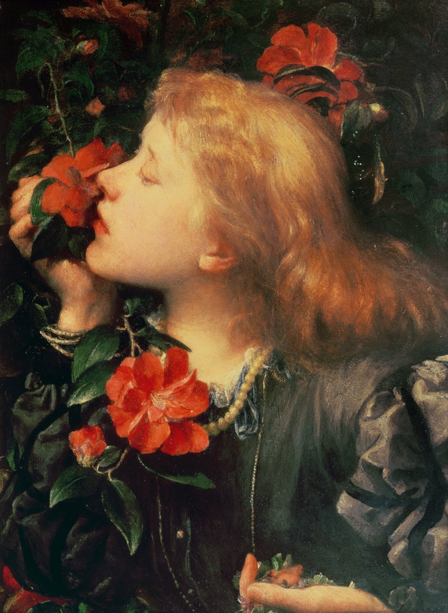 Portrét Dame Ellen Terry (1847-1928) kolem roku 1864 (olej na slamníku) od George Frederick Watts