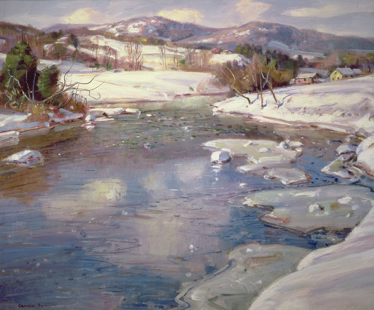 Valley Stream v zimě od George Gardner Symons