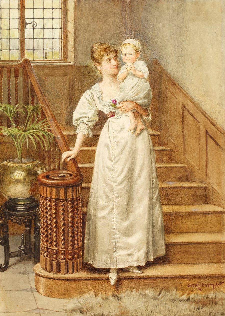 Matka a dítě, kolem roku 1890 od George Goodwin Kilburne