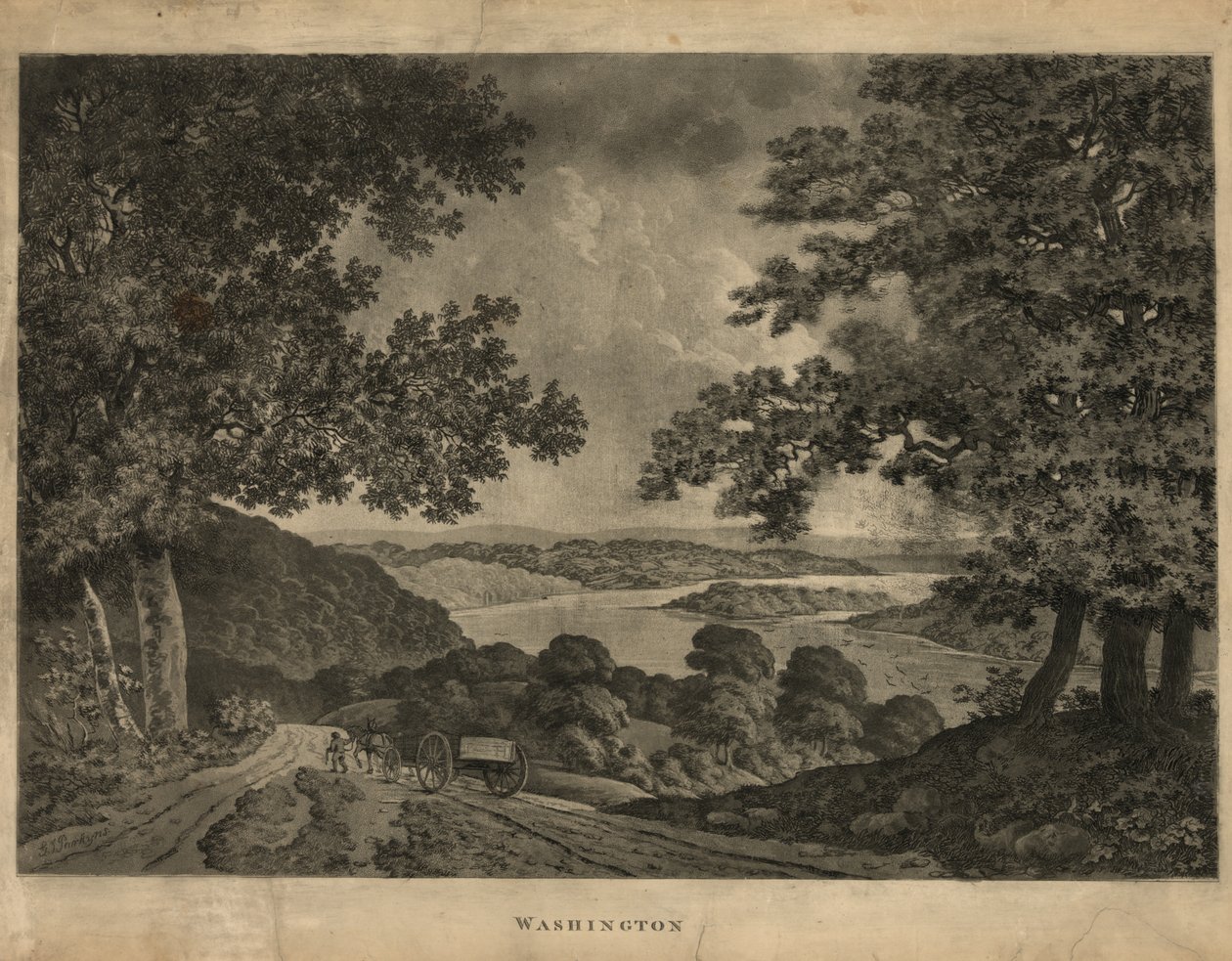 Washington, 1795 (akvatinta) od George Isham Parkyns