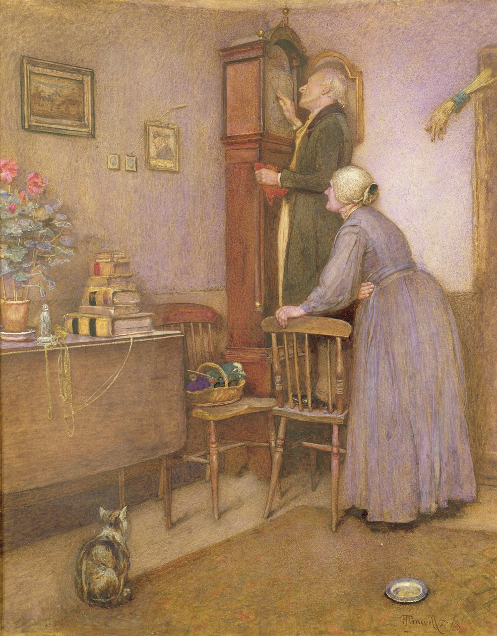 Staré hodiny, 1863 od George John Pinwell