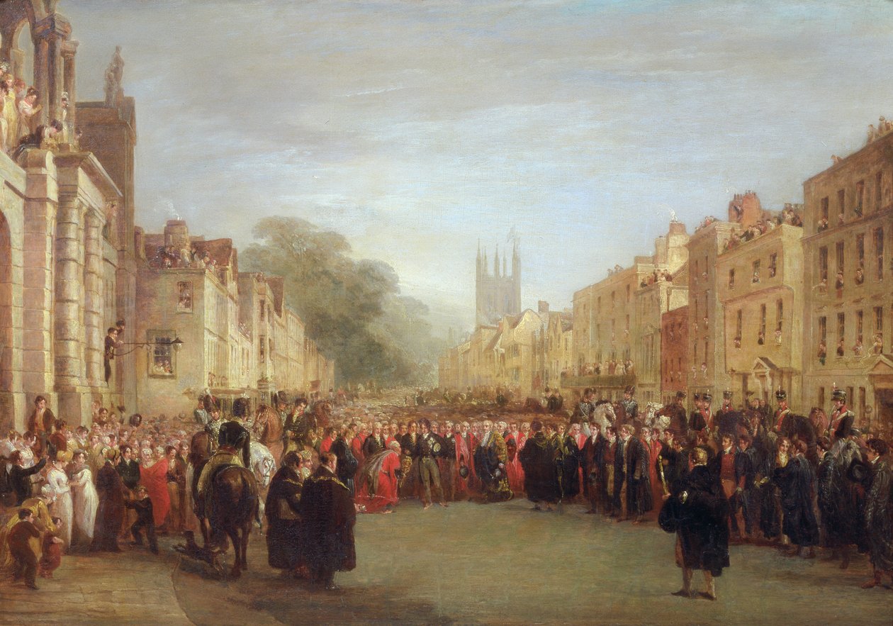Návštěva prince regenta v Oxfordu, 1814 od George Jones