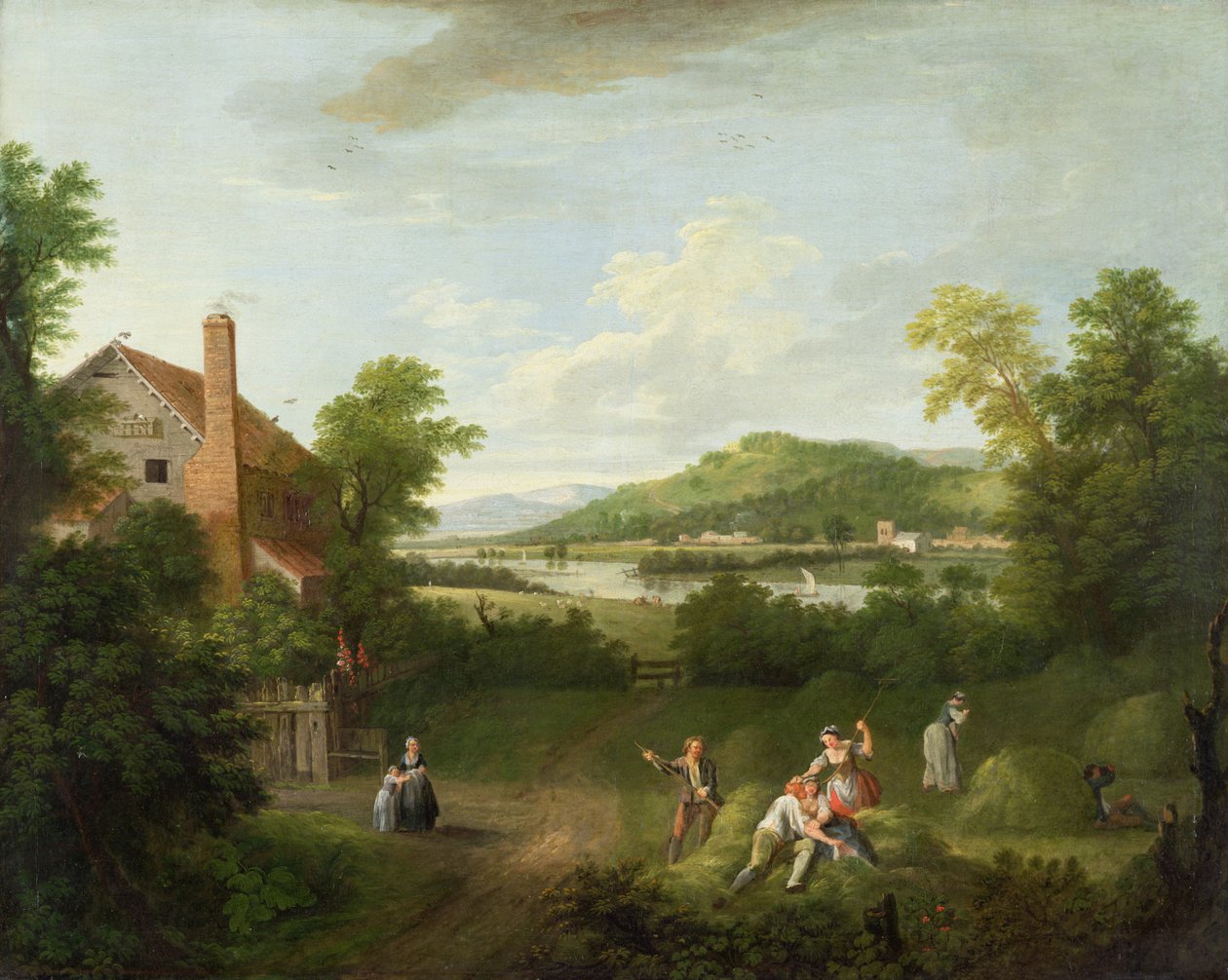 Krajina s farmářskými dělníky, c.1730-40 od George Lambert