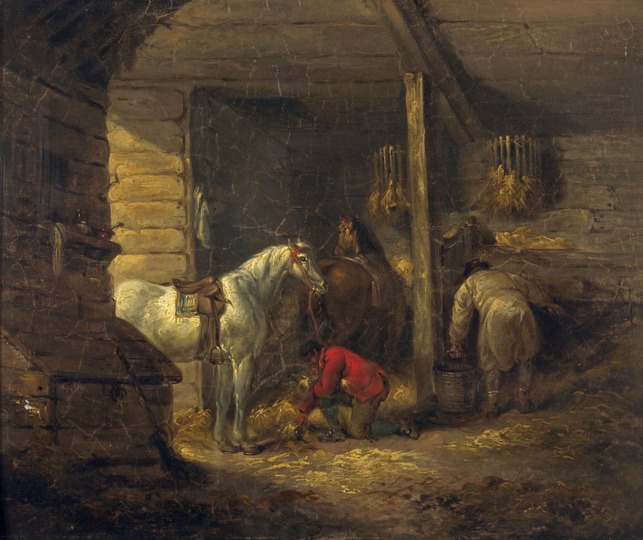 Scéna ve stáji od George Morland