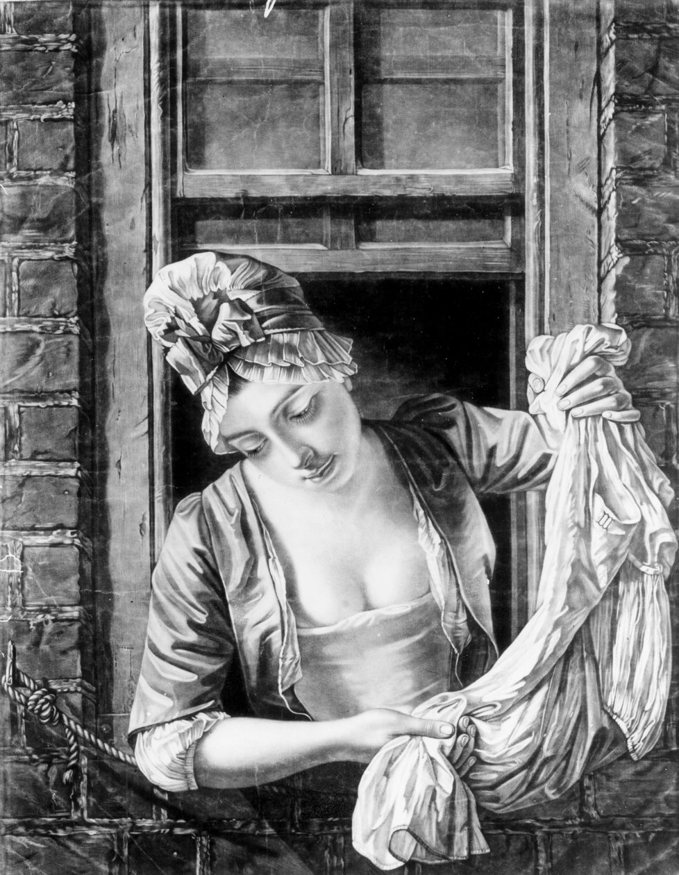 Žena ždímání mytí od George Morland