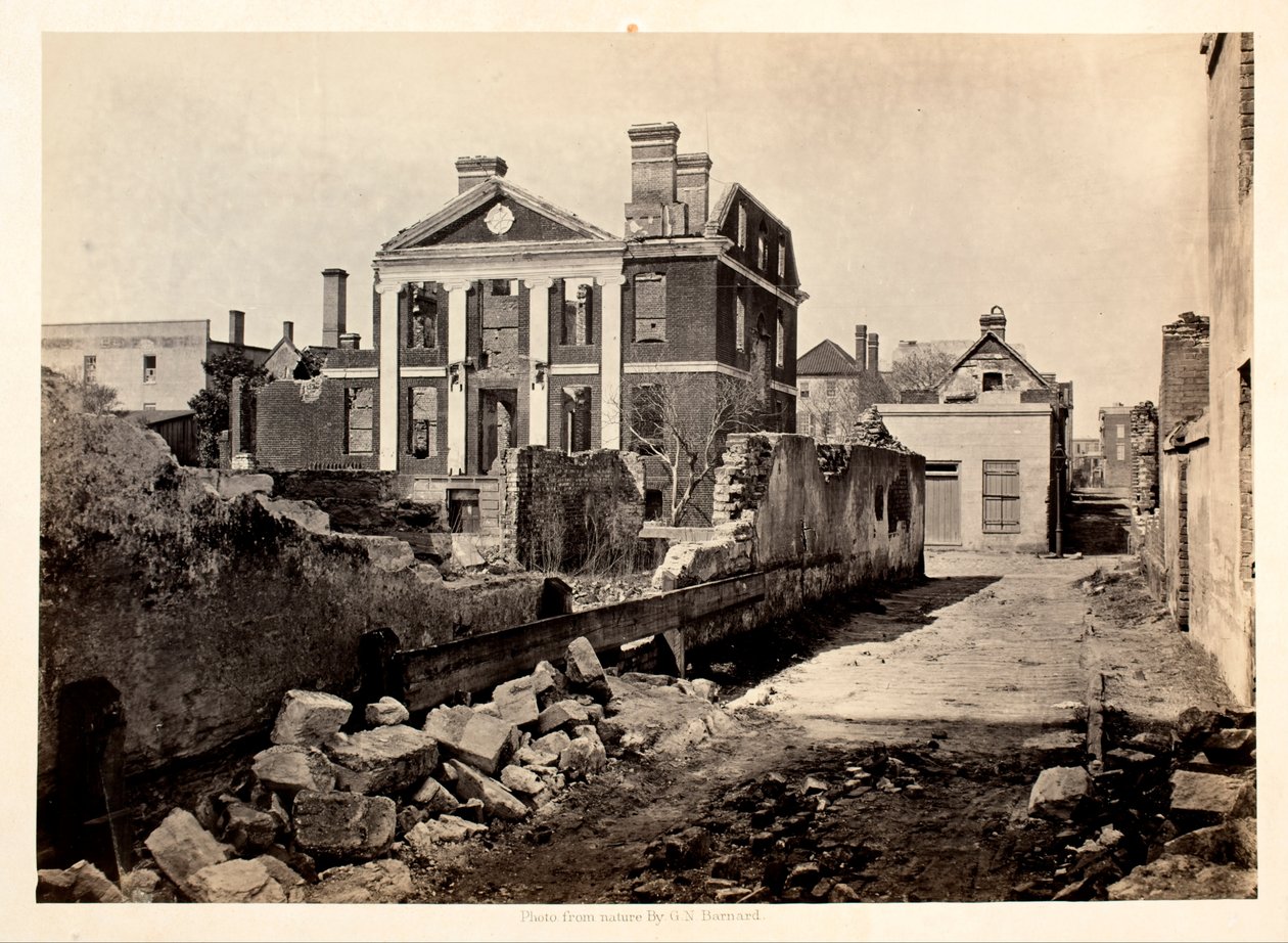 Ruins of the Pinckney Mansion, Charleston S.C. od George N. Barnard