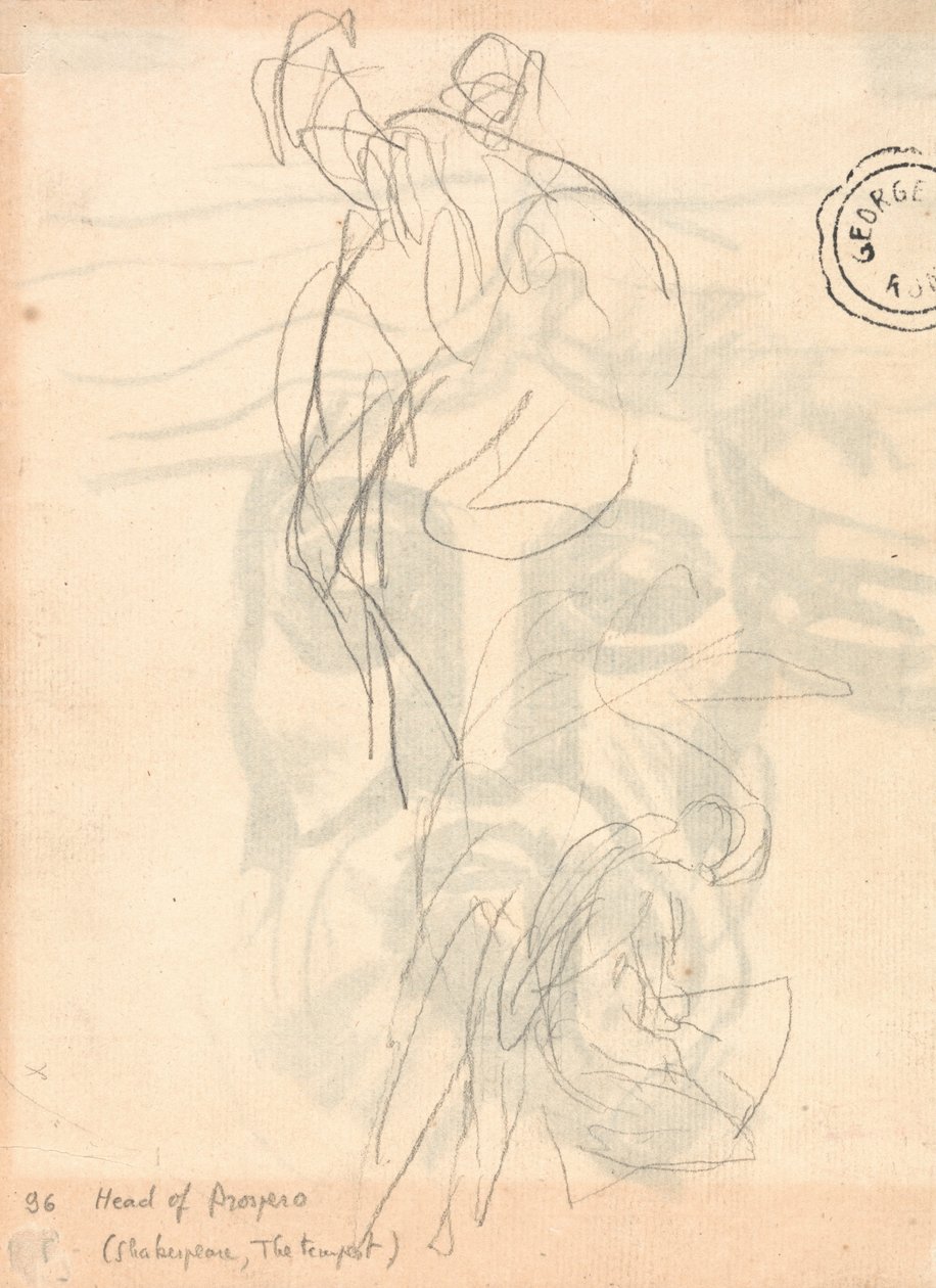 Skákající postava v plášti od George Romney