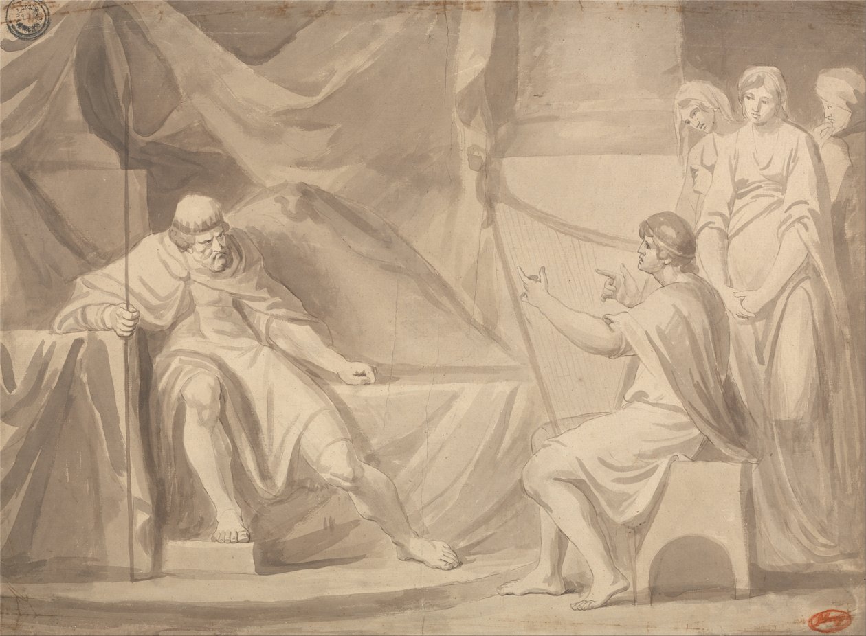 David před Saulem od George Romney