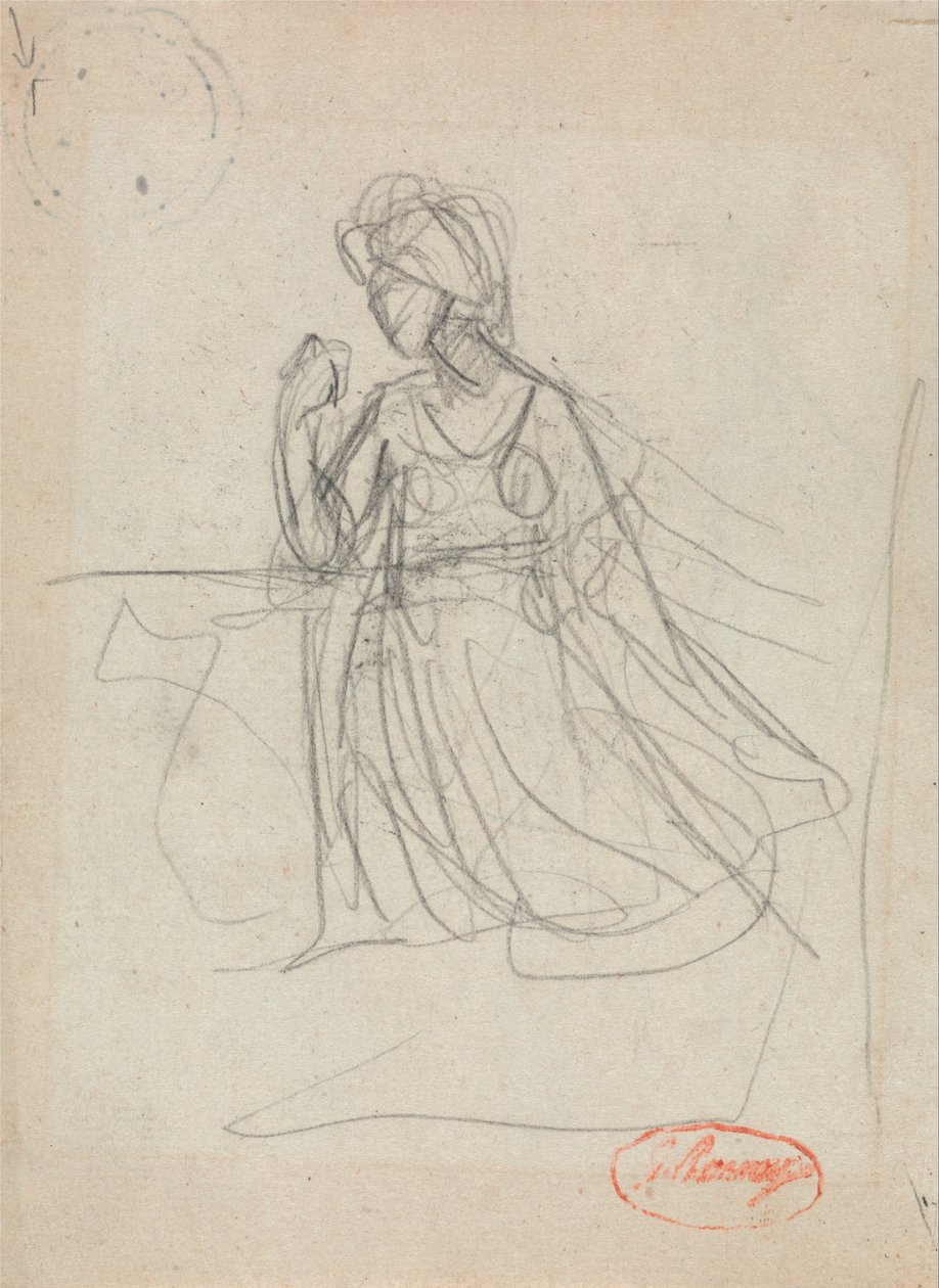 Klečící žena od George Romney