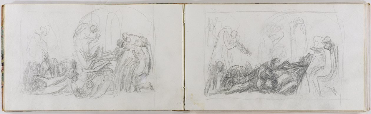 Ztracený ráj, cca 1793 (grafit na papíře) od George Romney