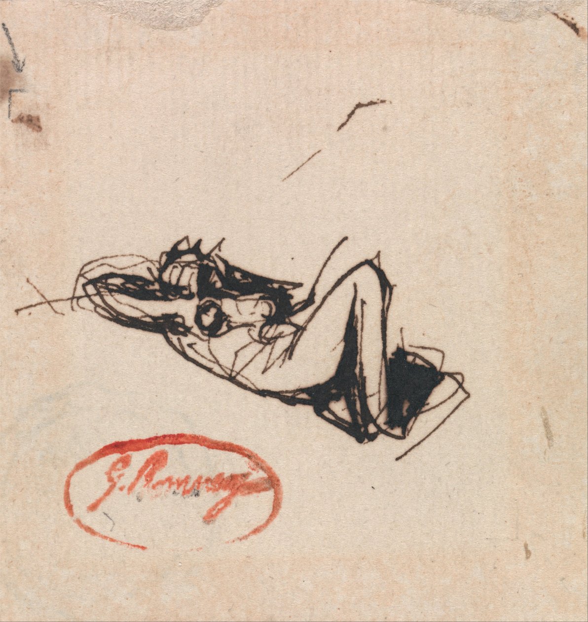 Ležící postava od George Romney