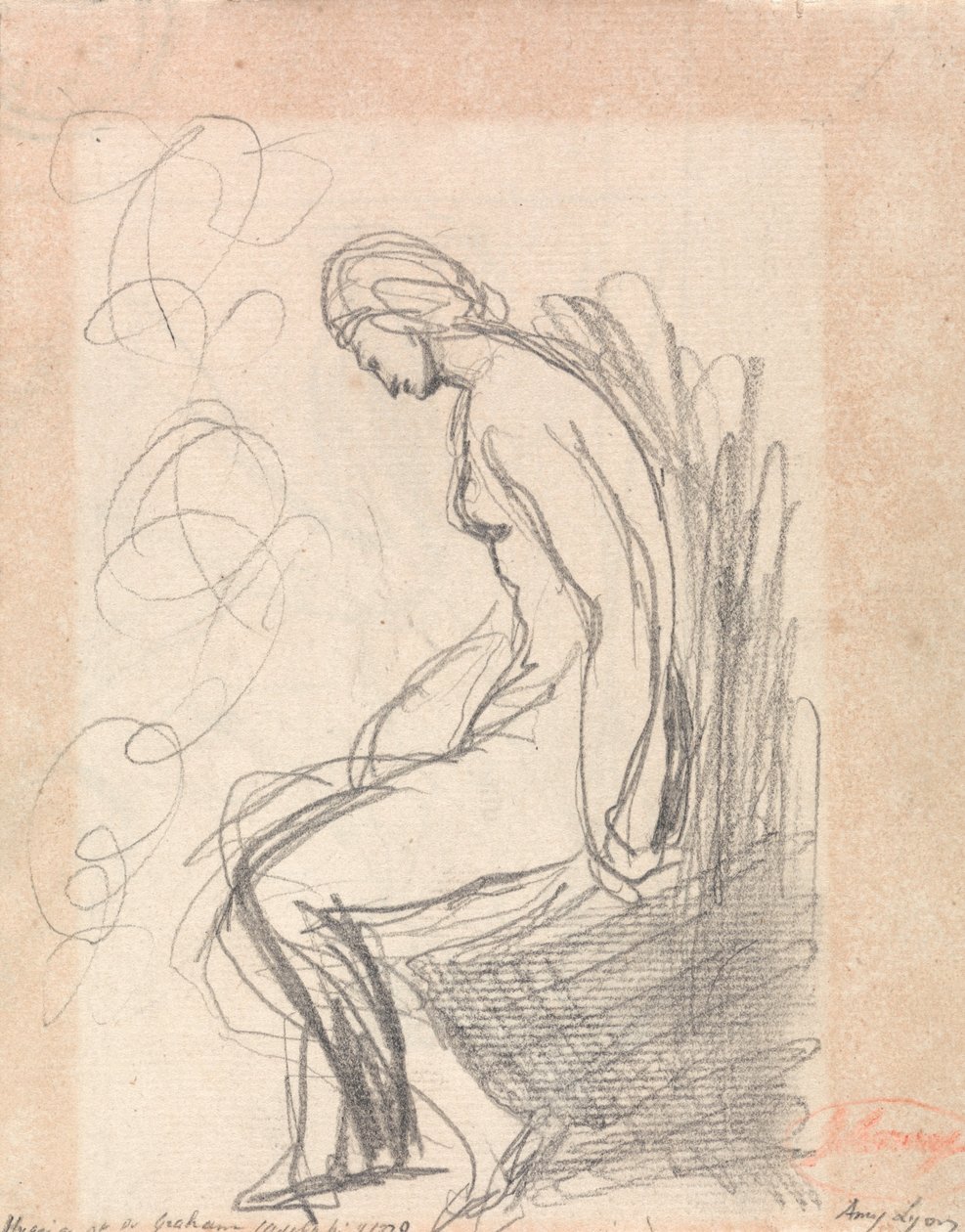 Sedící nahá žena (Hygeia u Doctora Grahama) od George Romney