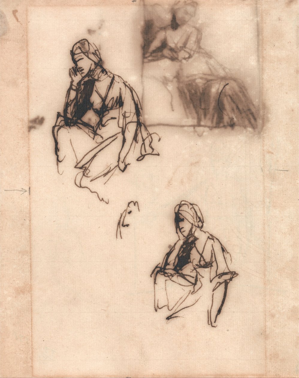 Sedící žena od George Romney