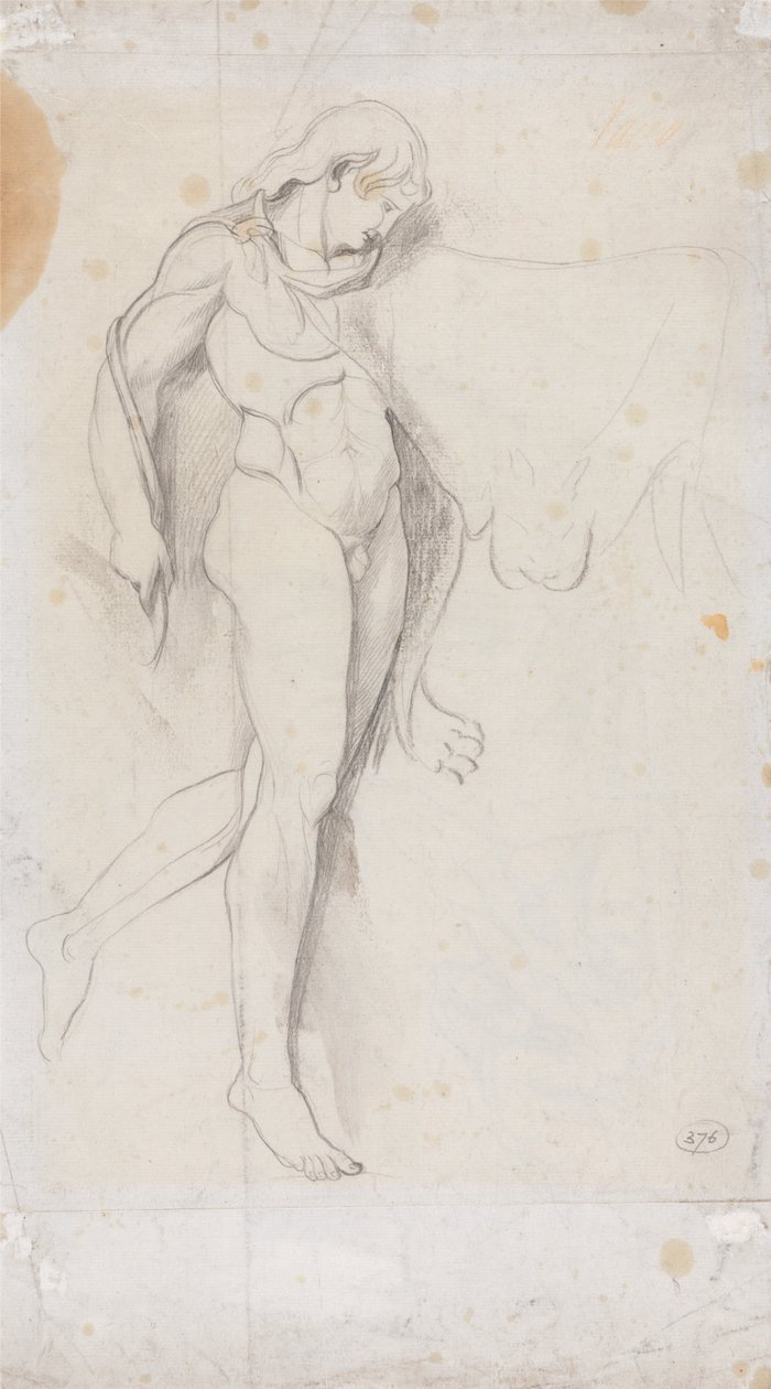 Stojící mužský akt od George Romney