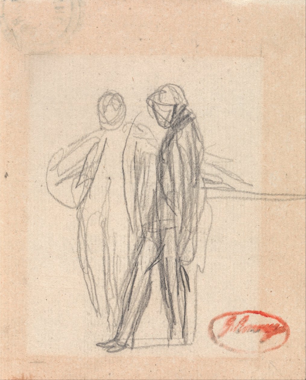 Dvě stojící postavy od George Romney