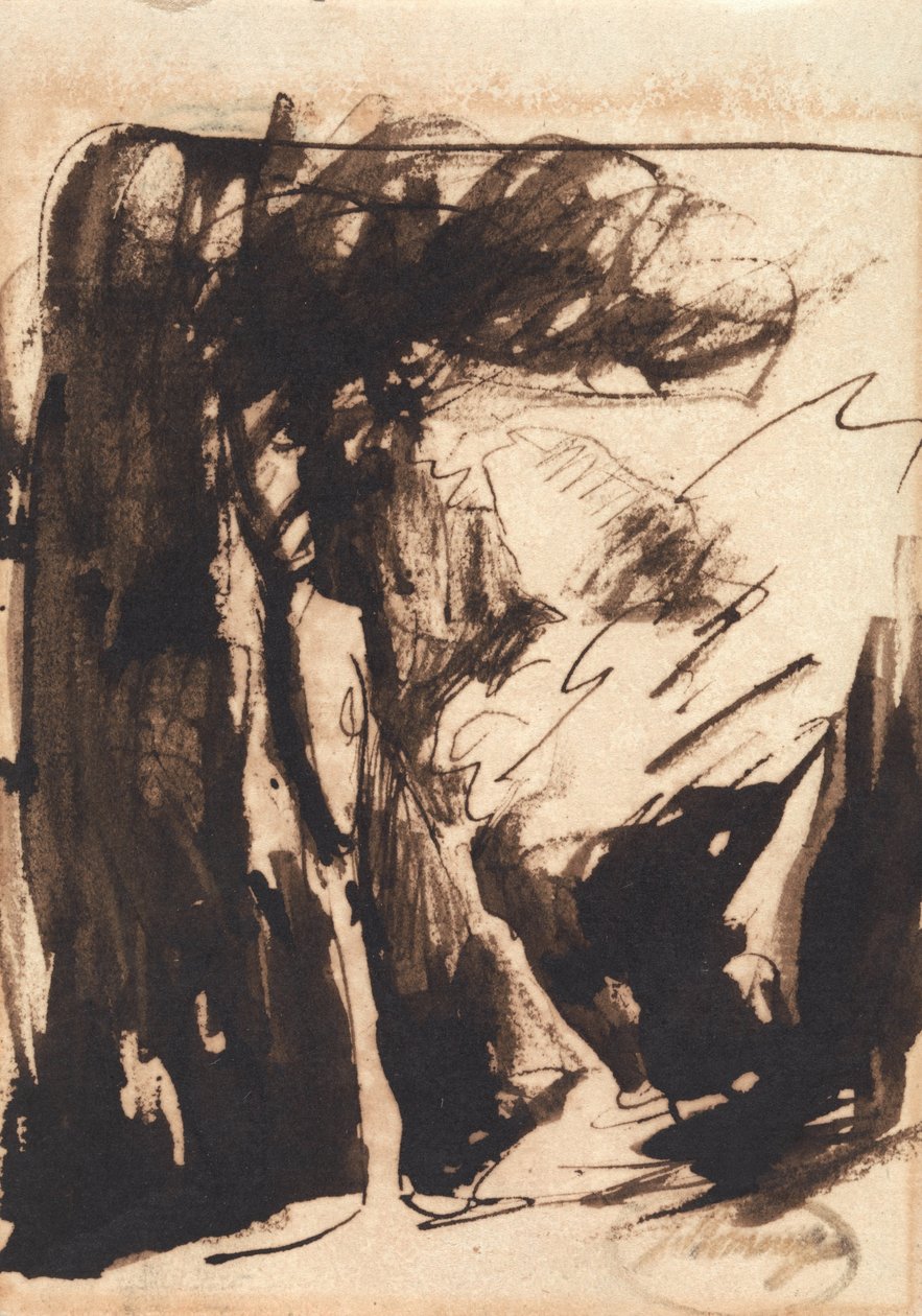 Zalesněná krajina od George Romney