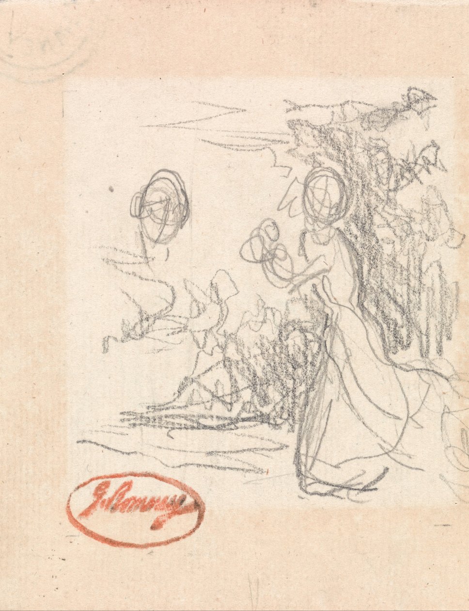Mladá dáma, možná prchající od George Romney