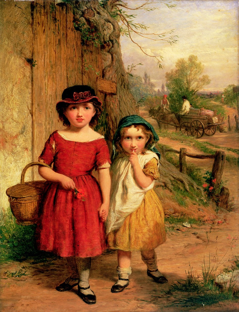 Malí vesničané, 1869 (olej) od George Smith