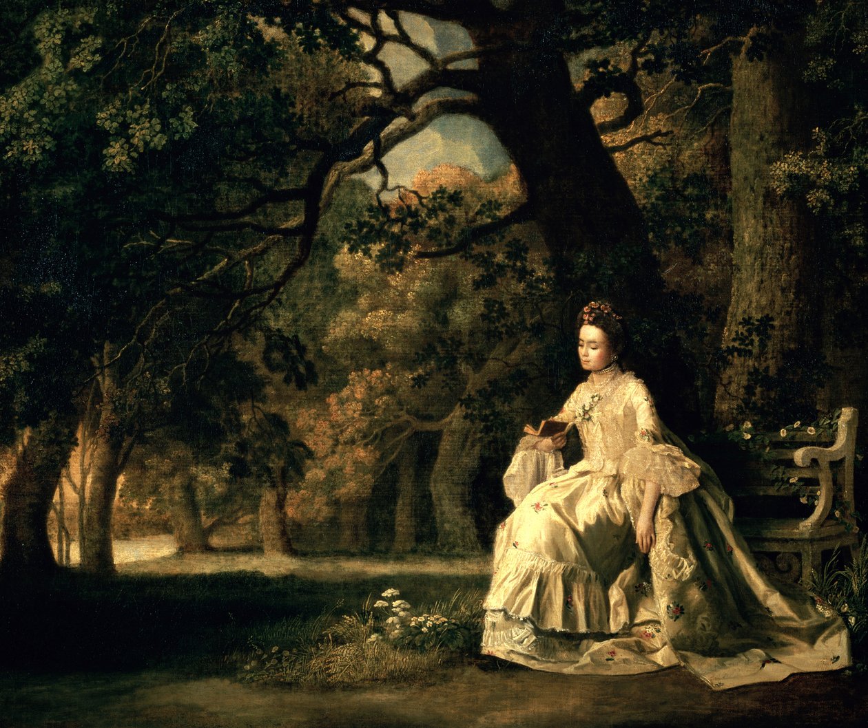 Lady reading in a Park, c.1768-70 od George Stubbs