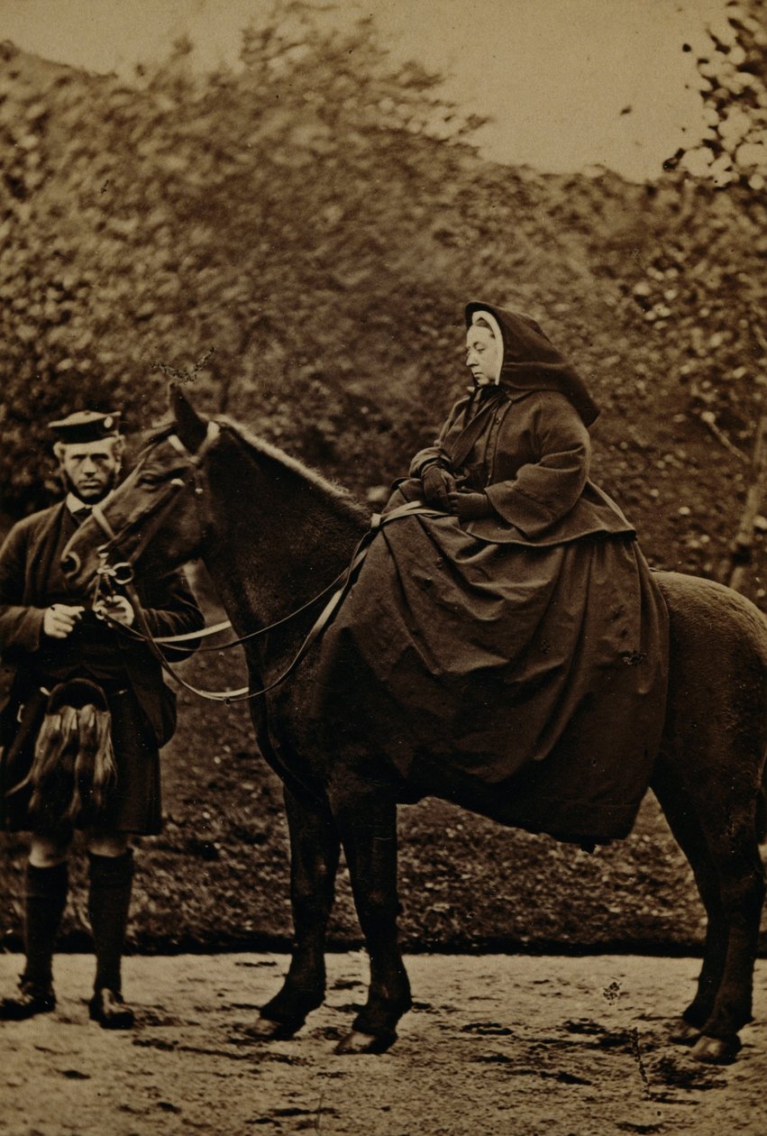 Queen Victoria on Fyvie with John Brown at Balmoral od George Washington Wilson