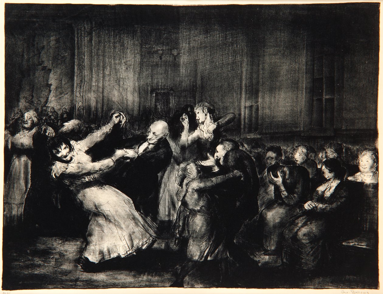 Tanec v blázinci, 1917 od George Wesley Bellows